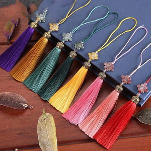 5pcs Chinese Knot Tassels Polyester Silk Fringe for Sewing DIY