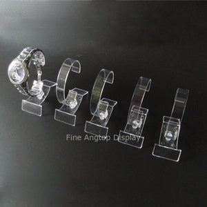 5pcs Clear Plastic Bracelet Watch Stand Holder Retail Display