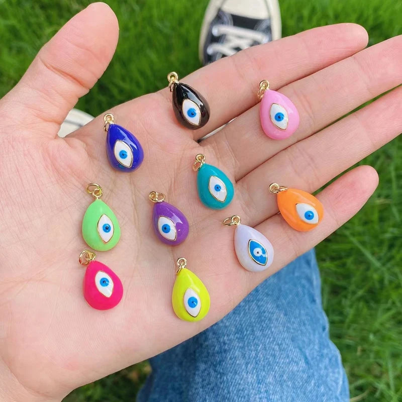 Colorful Enamel Eyes Pendant Necklace For Women Jewelry