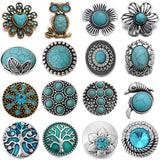 5pcs Natural Stone Snap Button 18mm for Snaps Bracelet