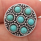 5pcs Natural Stone Snap Button 18mm for Snaps Bracelet