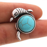 5pcs Natural Stone Snap Button 18mm for Snaps Bracelet