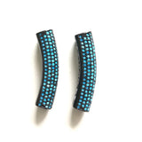 5pcs Turquoise Tube Bar Spacers Beads for Bracelets Making Jewelry Accessory