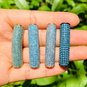 5pcs Turquoise Tube Bar Spacers Beads for Bracelets Making Jewelry Accessory
