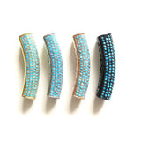 5pcs Turquoise Tube Bar Spacers Beads for Bracelets Making Jewelry Accessory