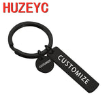 5pcs/lot Phone Number Keychain Stainless Steel Key Ring