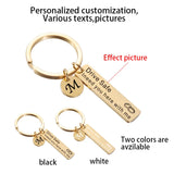 5pcs/lot Phone Number Keychain Stainless Steel Key Ring