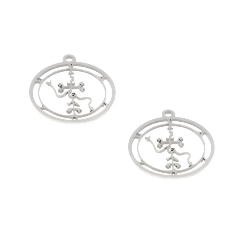 5pcs Demons Charm Satan Samael Sigil Stainless Steel Pendant 28x25mm