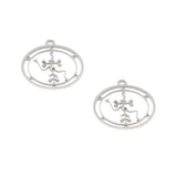 5pcs Demons Charm Satan Samael Sigil Stainless Steel Pendant 28x25mm