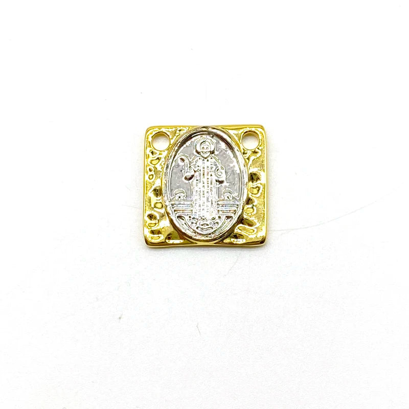 5pcs Double Plated Cross San Benito Charms for Jewelry Making