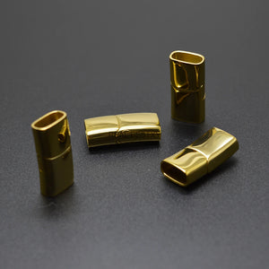 5pcs Stainless Steel Engraved Logo Magnetic Clasps for Leather Cord