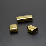 5pcs Stainless Steel Engraved Logo Magnetic Clasps for Leather Cord