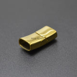 5pcs Stainless Steel Engraved Logo Magnetic Clasps for Leather Cord