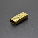 5pcs Stainless Steel Engraved Logo Magnetic Clasps for Leather Cord