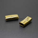 5pcs Stainless Steel Engraved Logo Magnetic Clasps for Leather Cord