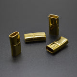 5pcs Stainless Steel Engraved Logo Magnetic Clasps for Leather Cord