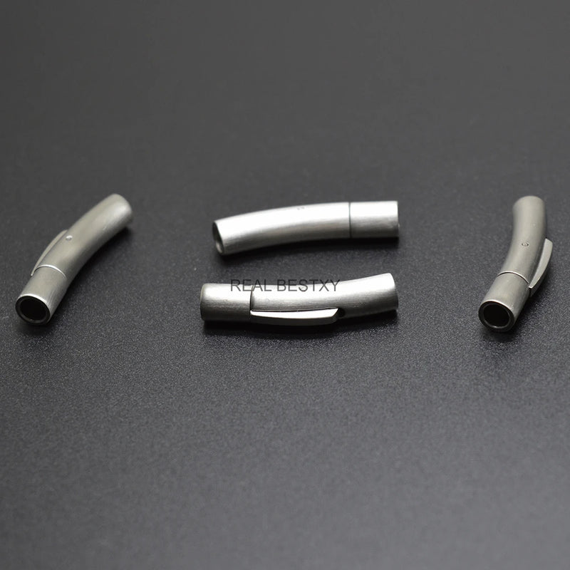 5pcs Matte Stainless Steel Clasp Leather Cord Clasps for Bracelet DIY Jewelry