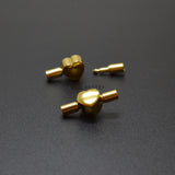 5pcs 316 Stainless Steel pushlock Heart Clasps For DIY Jewelry Making