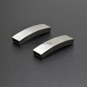 5pcs Stainless Steel Magnetic Clasps 8*3mm Logo Engraved DIY Bracelet Making