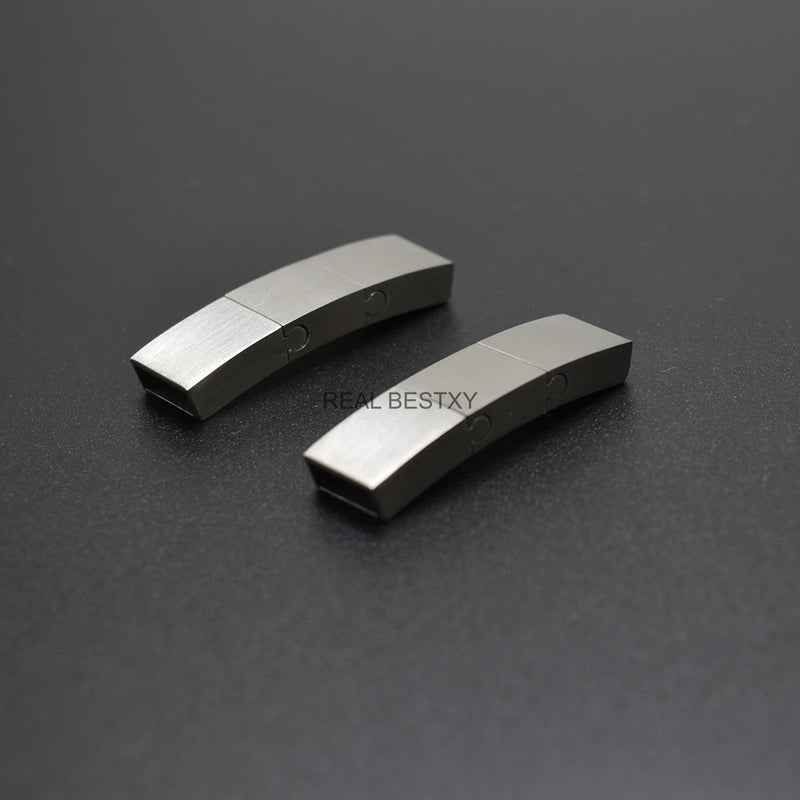 5pcs Stainless Steel Magnetic Clasps 8*3mm Logo Engraved DIY Bracelet Making