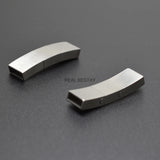 5pcs Stainless Steel Magnetic Clasps 8*3mm Logo Engraved DIY Bracelet Making