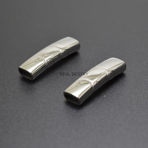 5pcs Stainless Steel Magnetic Clasp 8*4mm Logo Engraved DIY Jewelry Making