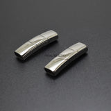 5pcs Stainless Steel Magnetic Clasp 8*4mm Logo Engraved DIY Jewelry Making