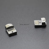 5pcs/lot Engrave Logo Hole 8*5mm Stainless Steel Magnetic Clasps