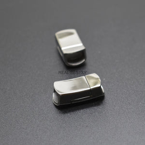 5pcs/lot Engrave Logo Hole 8*5mm Stainless Steel Magnetic Clasps