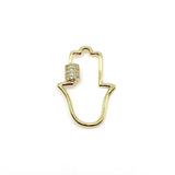 5pcs Brass Heart Shape Screw Clasp Jewellery Making