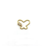 5pcs Brass Heart Shape Screw Clasp Jewellery Making