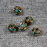 5pcs Nepal Copper Spacer Beads 13mm Brass Metal Beads DIY Jewelry Making