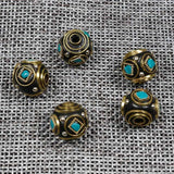 5pcs Nepal Copper Spacer Beads 13mm Brass Metal Beads DIY Jewelry Making