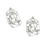 Geometric Crystal Charm Pendant DIY Jewelry 51x23mm