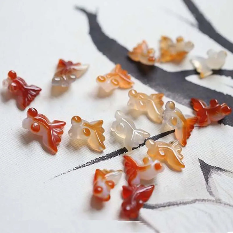 5pcs Fish Agate Necklace Pendant Lucky Pendants DIY Jewelry