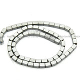 5pcs Silver Coffee Plating 4x6mm Hematite Loose Beads