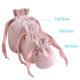 5pcs Gourd Velvet Bags 8x10cm/10x13cm/13x16cm Drawstring Pouches