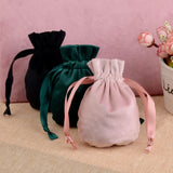 5pcs Gourd Velvet Bags 8x10cm/10x13cm/13x16cm Drawstring Pouches
