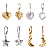 5pcs Heart Stainless Steel Charms for Jewelry Making