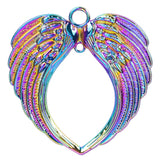 5pcs Rainbow Heart Wing Charms 69x66mm Earring Crafts Pendant