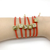 5pcs/lot Initials Letter Milan Rope Bracelet Set