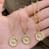 5pcs Double Plated Daisy Flower Charms for Jewelry Making