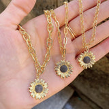 5pcs Double Plated Daisy Flower Charms for Jewelry Making