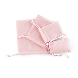 5pcs High Pink Velvet Bags 5x7 7x9 10x12cm Drawstring Gift Bag Jewelry Package
