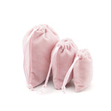 5pcs High Pink Velvet Bags 5x7 7x9 10x12cm Drawstring Gift Bag Jewelry Package