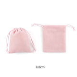 5pcs High Pink Velvet Bags 5x7 7x9 10x12cm Drawstring Gift Bag Jewelry Package