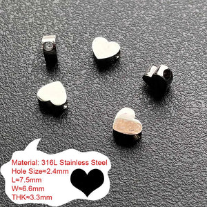 5pcs Stainless Steel Charms for Jewelry Making Star Heart Pendant