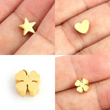 5pcs Stainless Steel Charms for Jewelry Making Star Heart Pendant