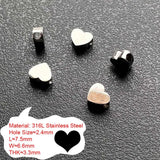 5pcs Stainless Steel Charms for Jewelry Making Star Heart Pendant
