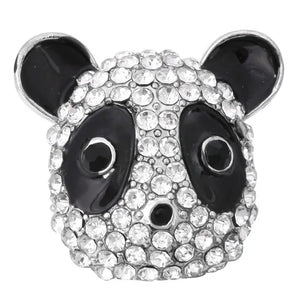 5pcs High Snap Button Jewelry Rhinestone Panda Fit DIY 18mm 20mm Snap Bracelet